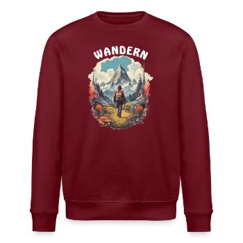 Wandern Ziel die Alpenüberquerung - Stanley/Stella Unisex Bio-Sweatshirt ROLLER - Burgunderrot - Vorne - Nik (191cm)