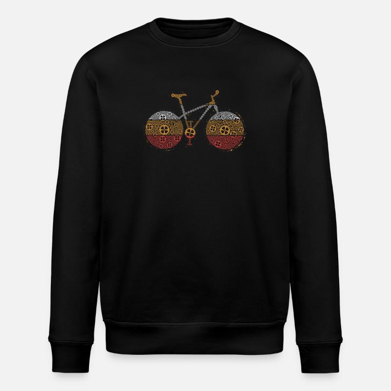Fahrrad Ritzel retro - Stanley/Stella Unisex Bio-Sweatshirt ROLLER - Schwarz