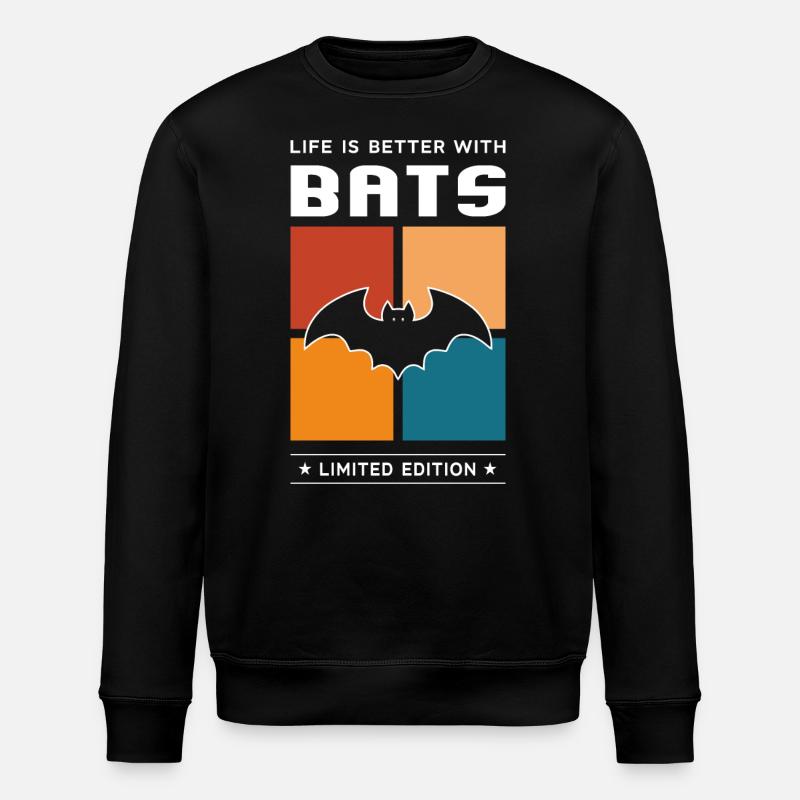 Bats - Sweat bio ROLLER Stanley/Stella Unisexe - noir