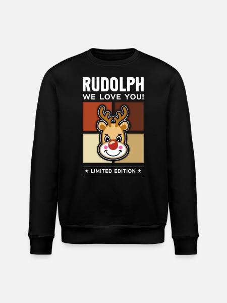 Rudolph - Stanley/Stella Unisex Bio-Sweatshirt ROLLER - Schwarz