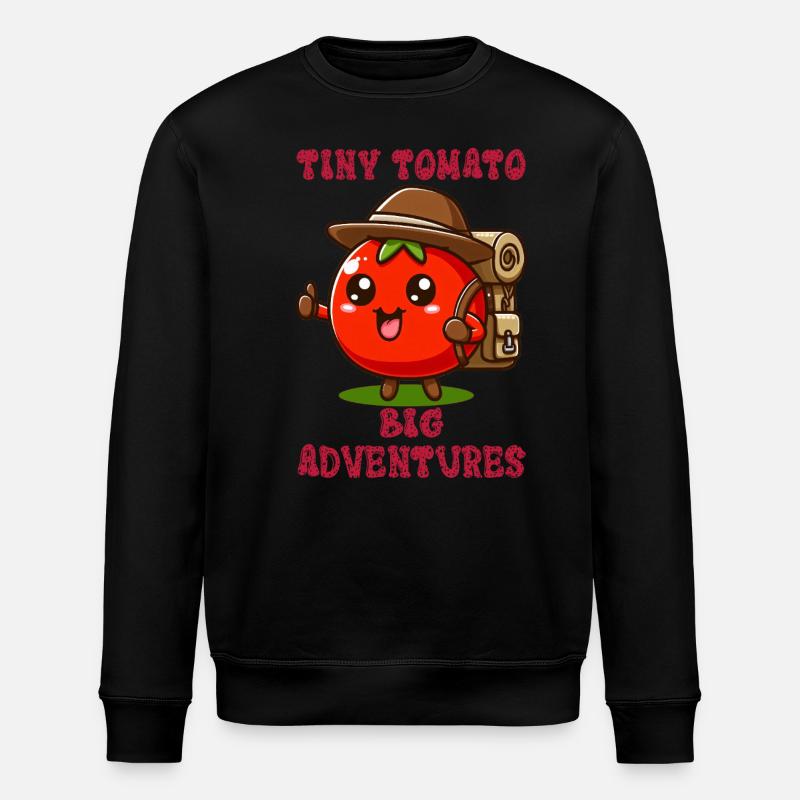 Tiny Tomato - Big Adventures - Stanley/Stella ROLLER Unisex Organic Sweatshirt - black