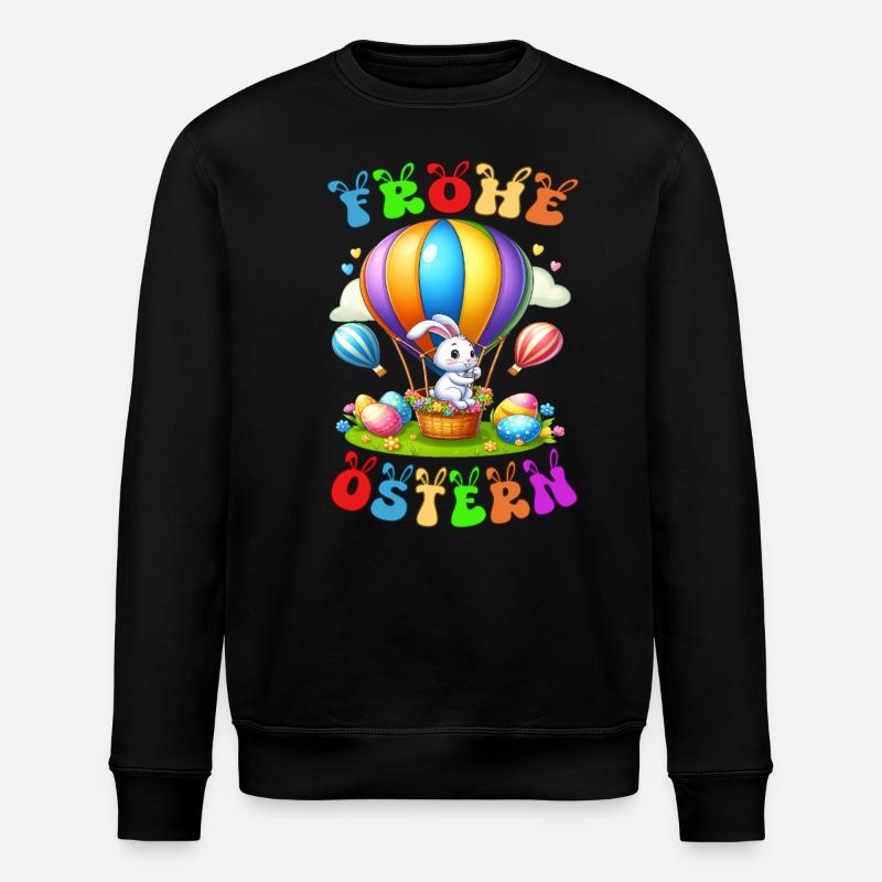 Happy Easter - Stanley/Stella ROLLER Unisex Organic Sweatshirt - black