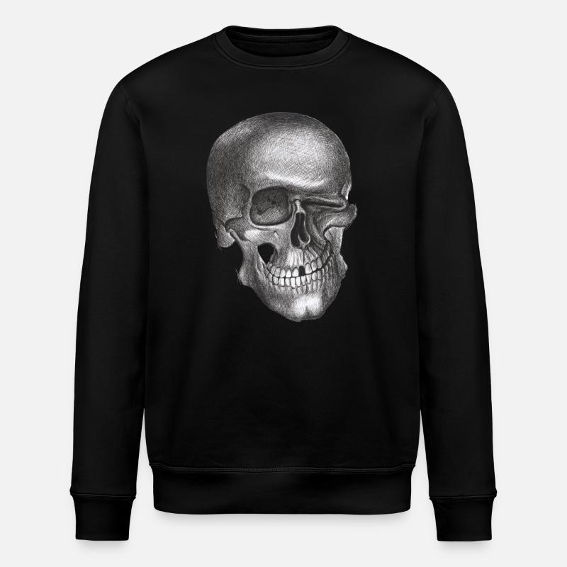 Winking Skull - Skull - Stanley/Stella ROLLER Unisex Organic Sweatshirt - black