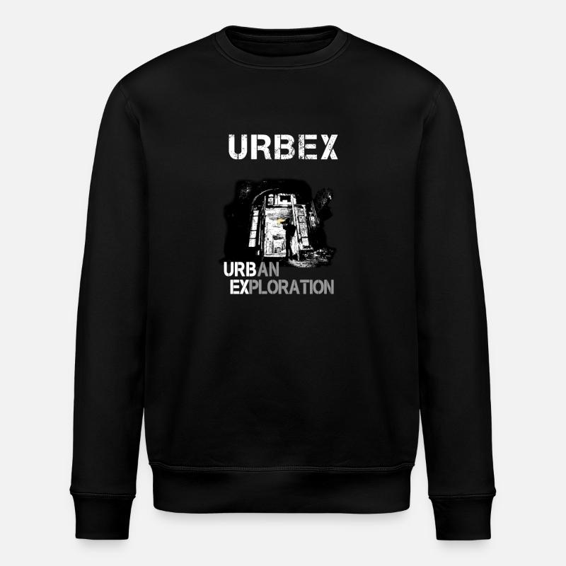 Schwarz-Weiß-Stadterkundung - Stanley/Stella Unisex Bio-Sweatshirt ROLLER - Schwarz
