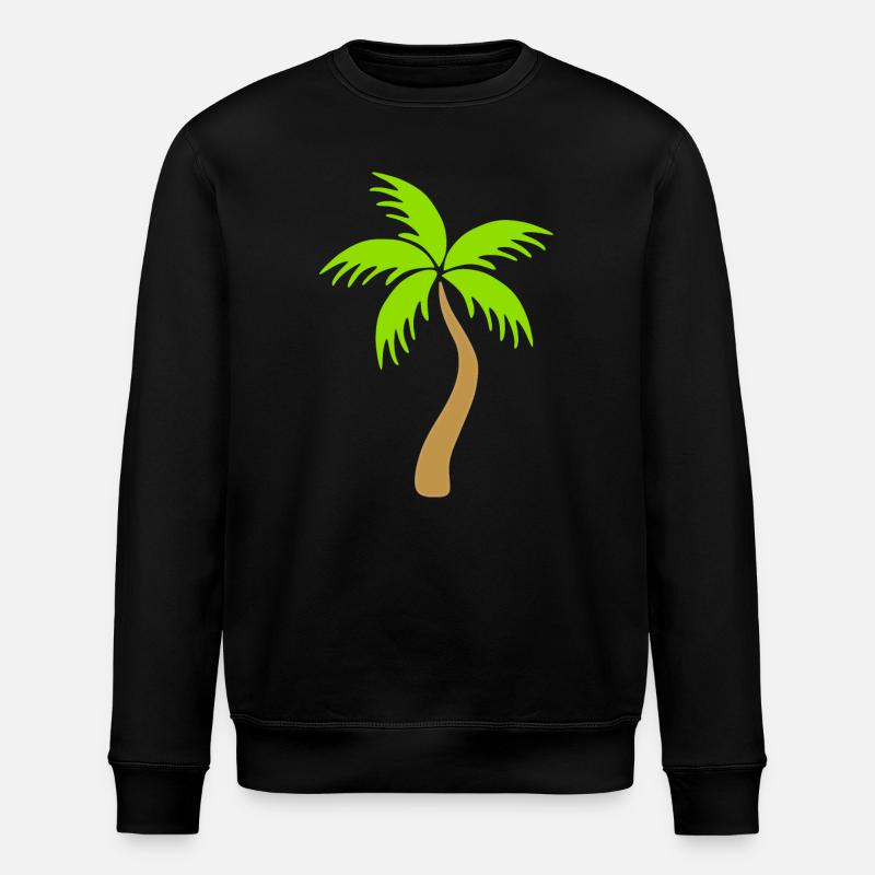Palme grün Insel Meer - Stanley/Stella Unisex Bio-Sweatshirt ROLLER - Schwarz