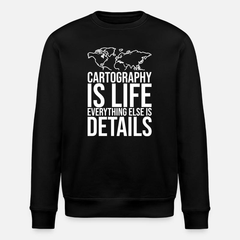 Kartografie Design - Stanley/Stella Unisex Bio-Sweatshirt ROLLER - Schwarz