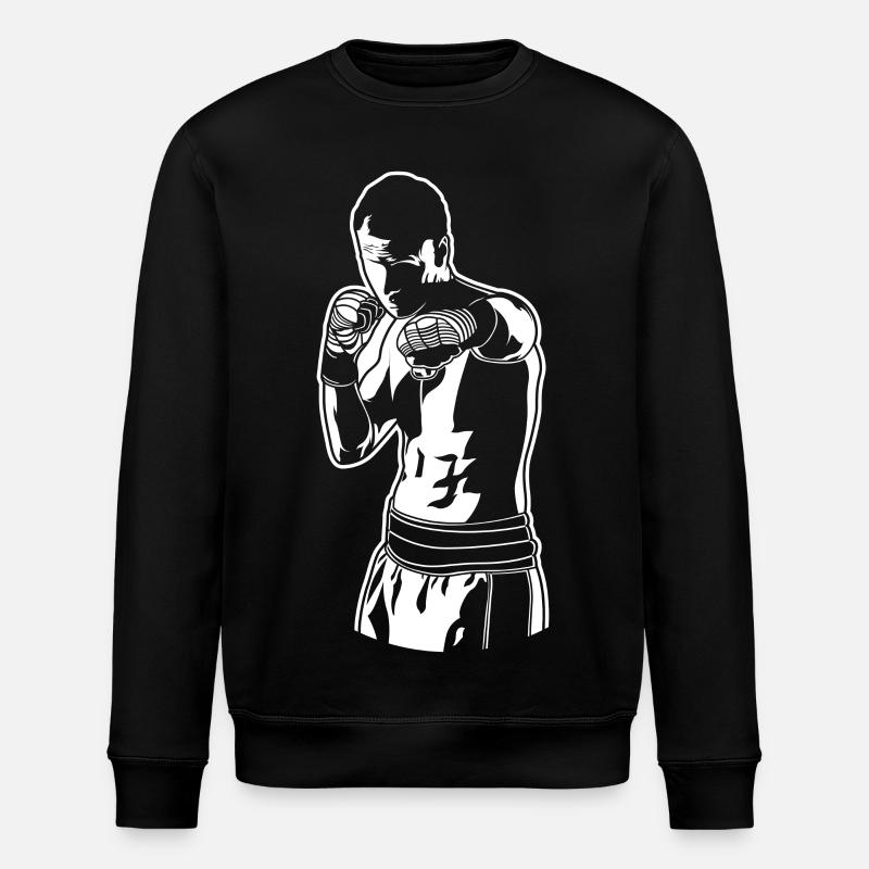 Boxer Sketch - Stanley/Stella ROLLER Unisex Organic Sweatshirt - black