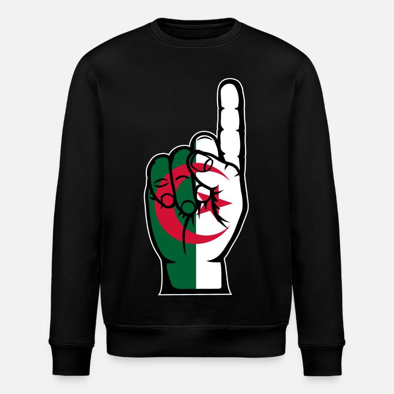 Algeria flag number 1 - Stanley/Stella ROLLER Unisex Organic Sweatshirt - black