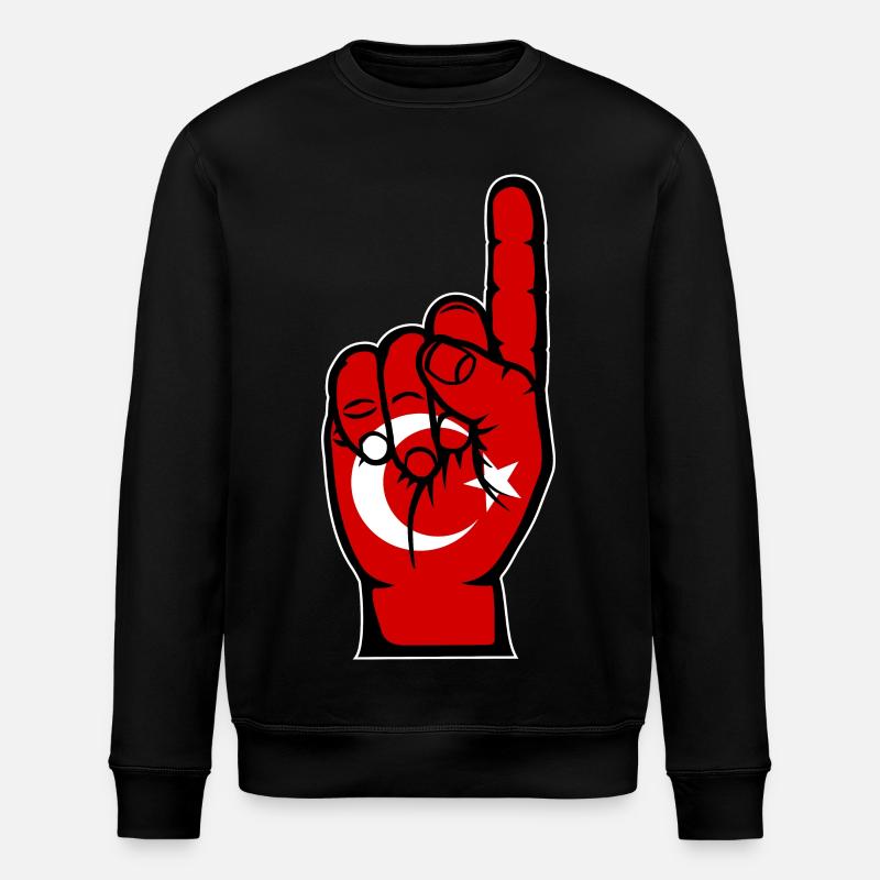 Turkey flag number 1 - Stanley/Stella ROLLER Unisex Organic Sweatshirt - black