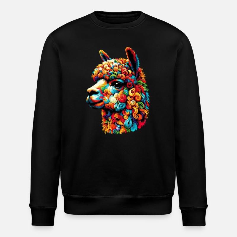 Alpaca - Stanley/Stella ROLLER Unisex Organic Sweatshirt - black
