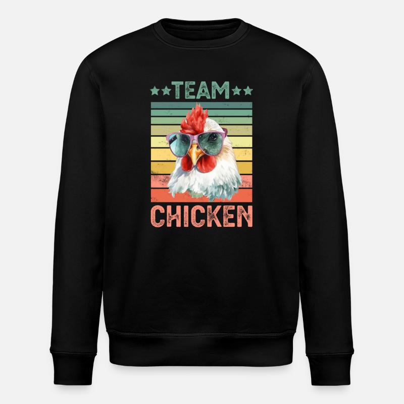Chicken Chickens - Stanley/Stella ROLLER Unisex Organic Sweatshirt - black