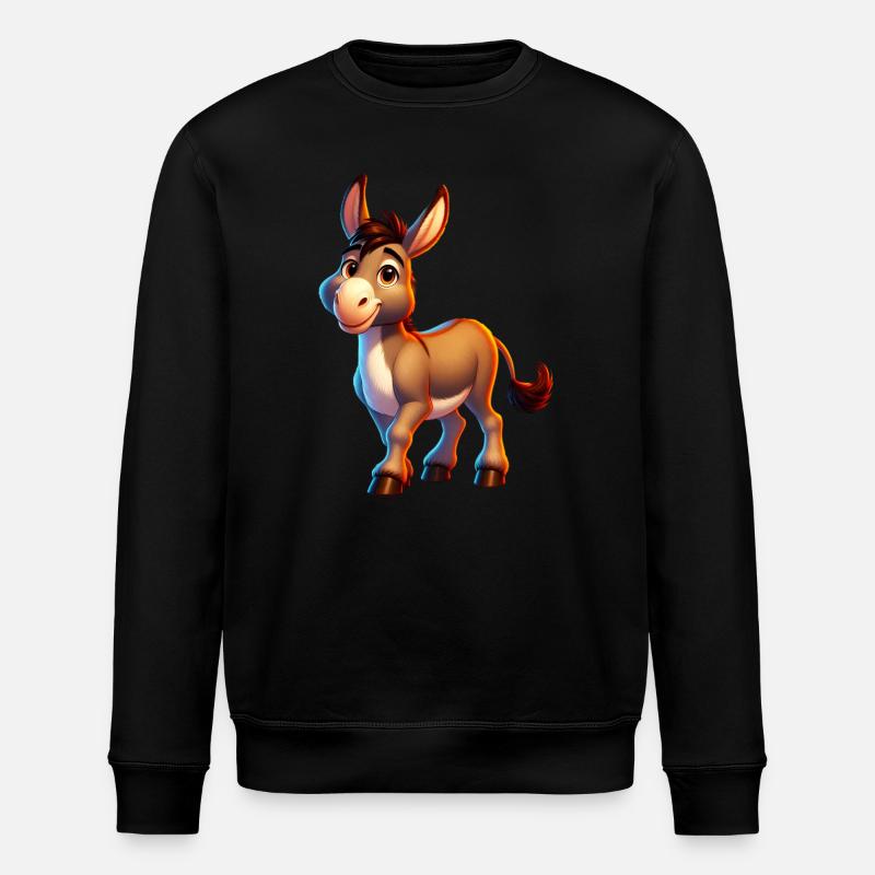 Mule âne - Sweat bio ROLLER Stanley/Stella Unisexe - noir