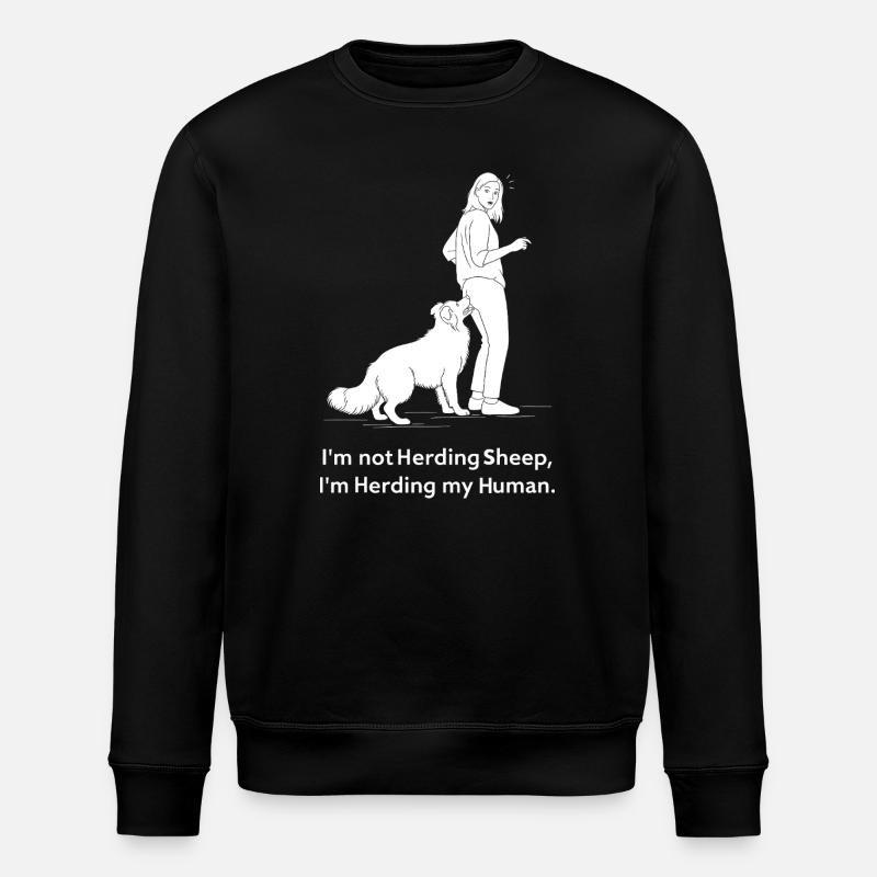 I guard my human - Stanley/Stella ROLLER Unisex Organic Sweatshirt - black