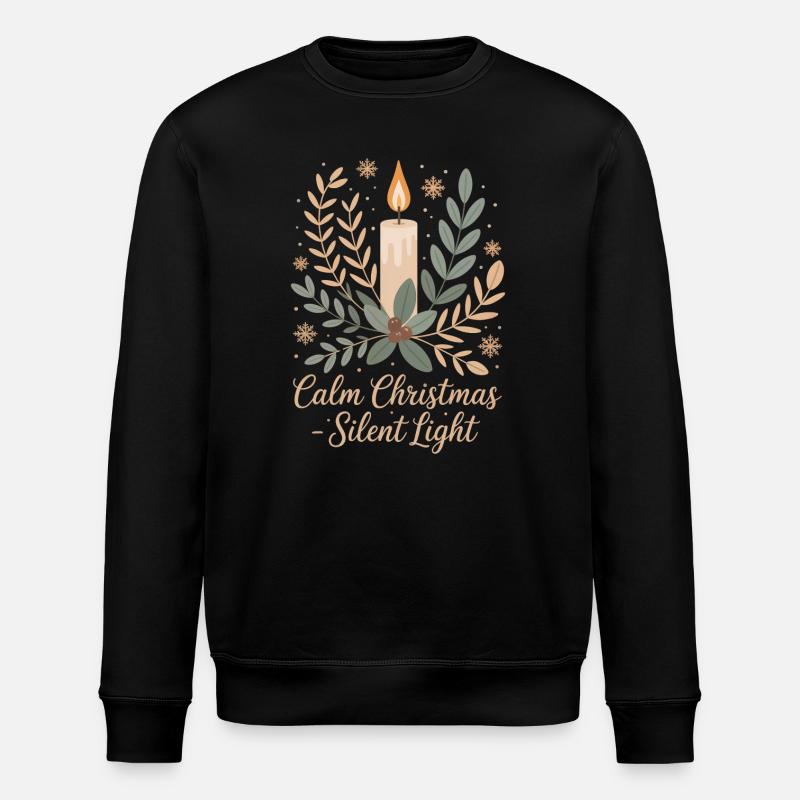 Design botanique de Noël - Sweat bio ROLLER Stanley/Stella Unisexe - noir