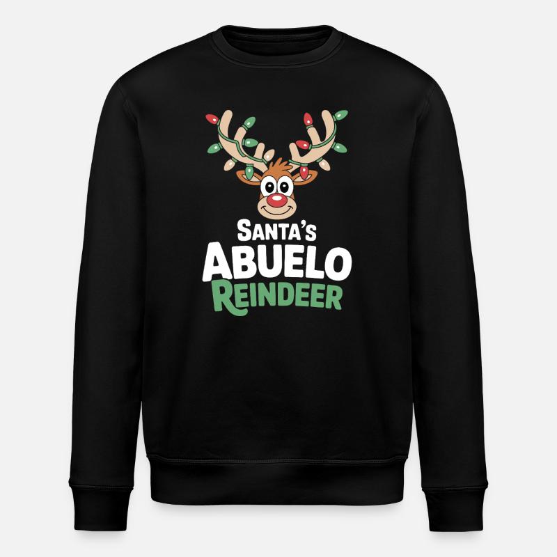 Das Rentier Abuelo des Weihnachtsmanns - Stanley/Stella Unisex Bio-Sweatshirt ROLLER - Schwarz