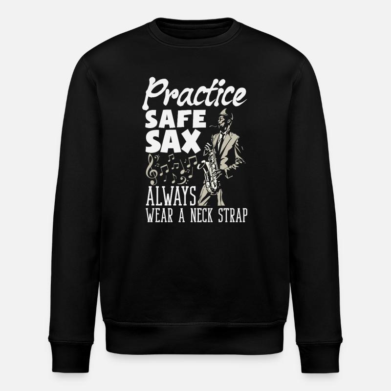 Saxophone - Stanley/Stella ROLLER Unisex Organic Sweatshirt - black