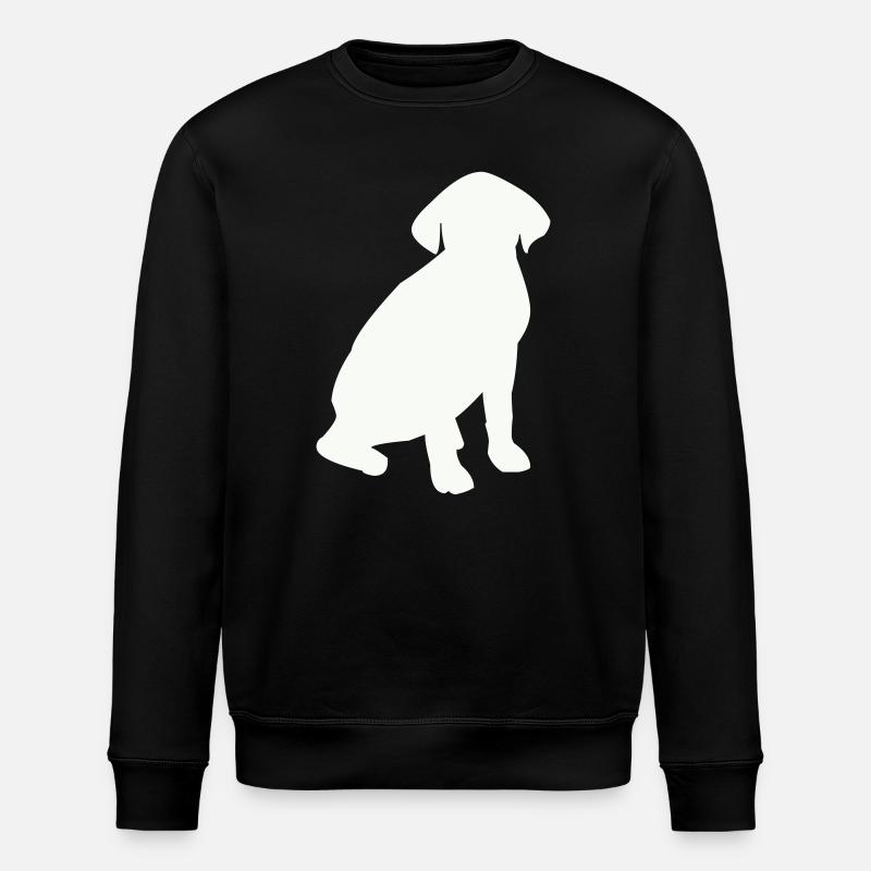 Silhouette du chien assis - Sweat bio ROLLER Stanley/Stella Unisexe - noir