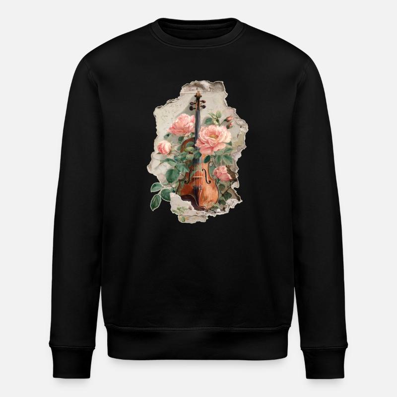 Geige Violine - Stanley/Stella Unisex Bio-Sweatshirt ROLLER - Schwarz