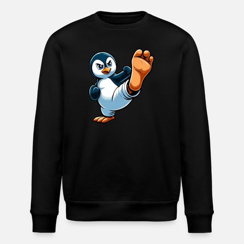 Penguin Karate Martial Arts Athletic - Stanley/Stella ROLLER Unisex Organic Sweatshirt - black