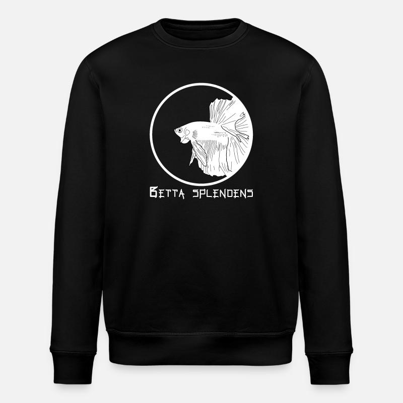 Betta splendens (Halfmoon) - Stanley/Stella Unisex Bio-Sweatshirt ROLLER - Schwarz