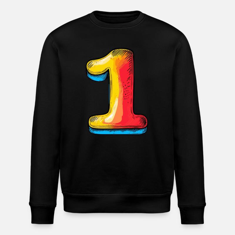 1 Zahl symbol - Stanley/Stella Unisex Bio-Sweatshirt ROLLER - Schwarz