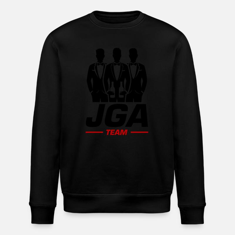 Jga Team Junggesellen - Stanley/Stella Unisex Bio-Sweatshirt ROLLER - Schwarz
