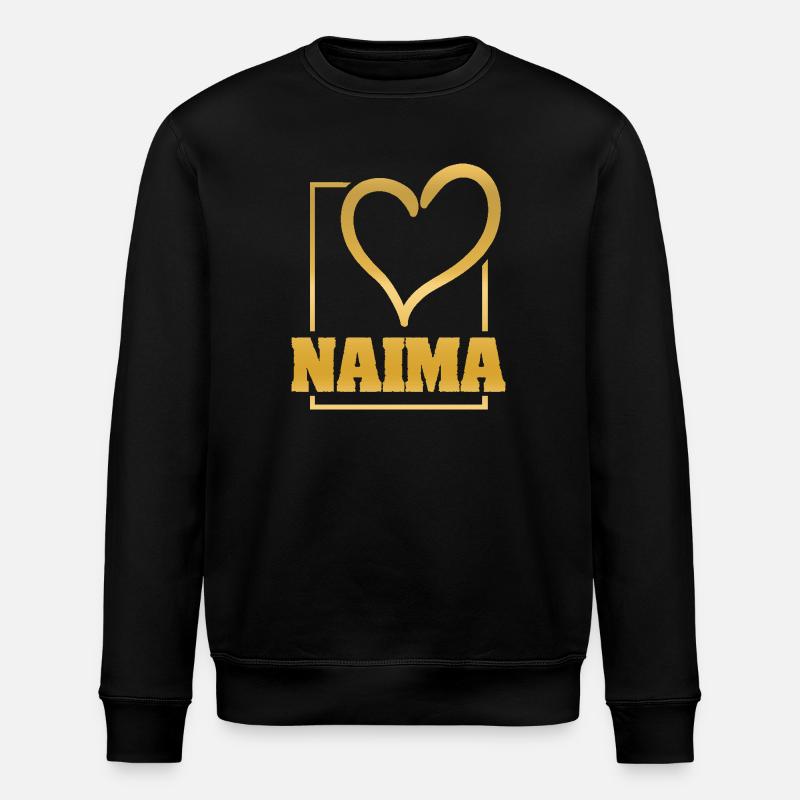 Heart Naima - Stanley/Stella ROLLER Unisex Organic Sweatshirt - black