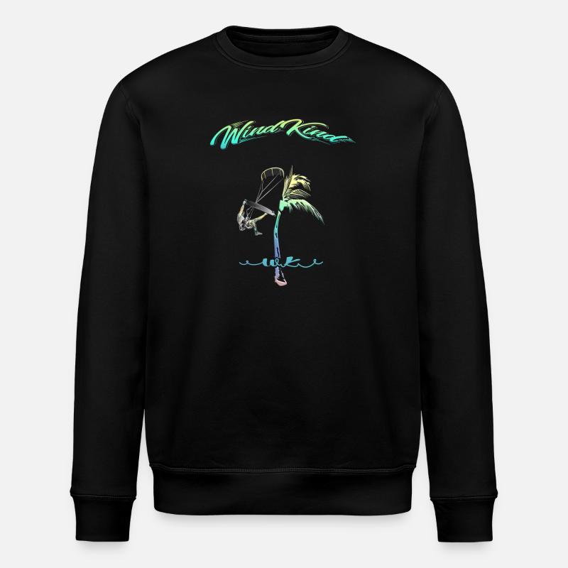 Palmier Kitesurfeur - Sweat bio ROLLER Stanley/Stella Unisexe - noir