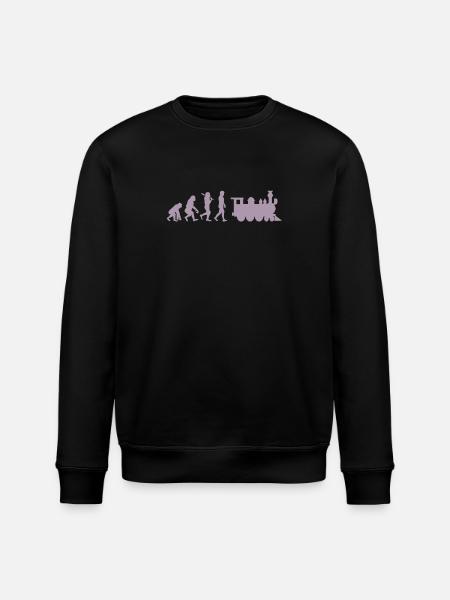 Evolution Railway Locomotive - Stanley/Stella ROLLER Unisex Organic Sweatshirt - black