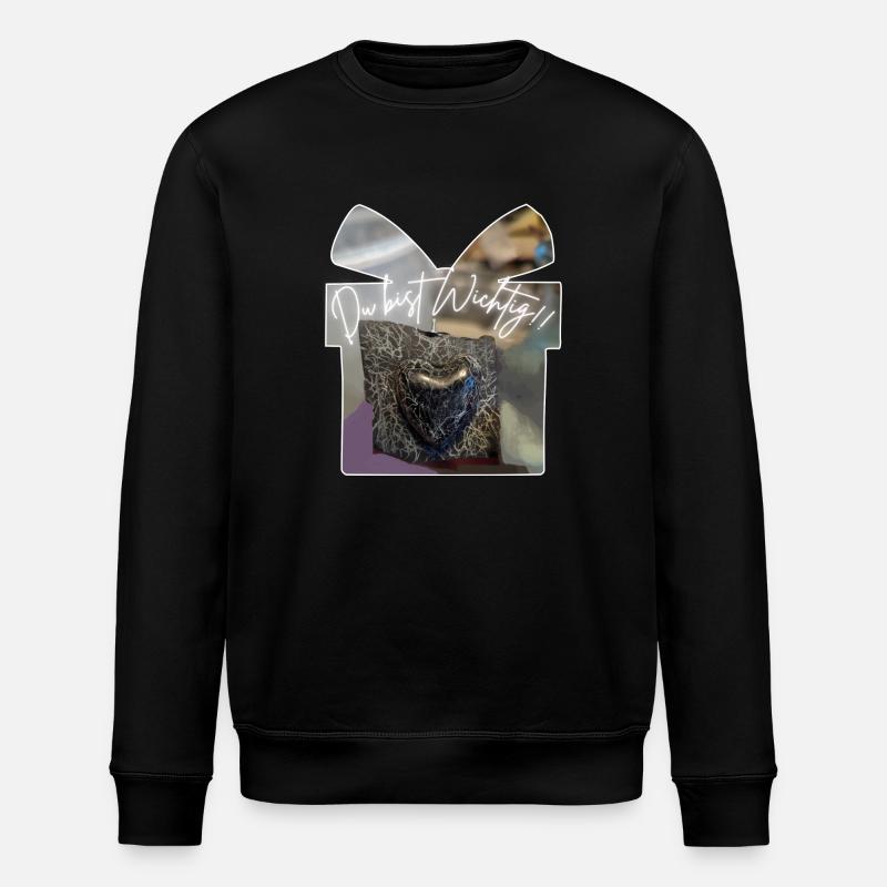 Du bist Wichtig - Stanley/Stella Unisex Bio-Sweatshirt ROLLER - Schwarz