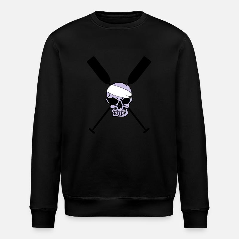 Deathhead Paddle Rowing Canoe Dragonboat - Stanley/Stella ROLLER Unisex Organic Sweatshirt - black