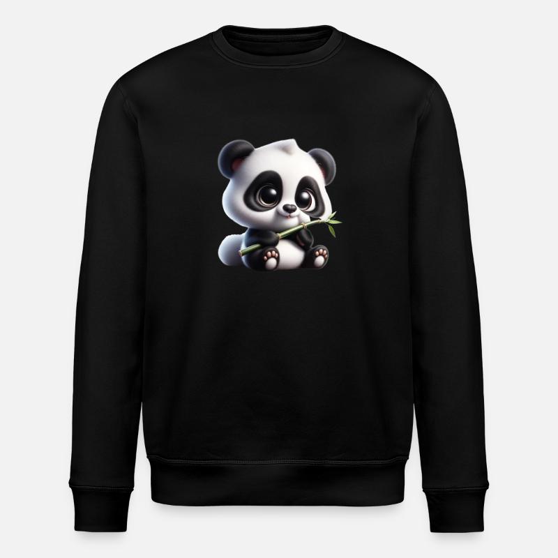 Panda - Stanley/Stella Unisex Bio-Sweatshirt ROLLER - Schwarz