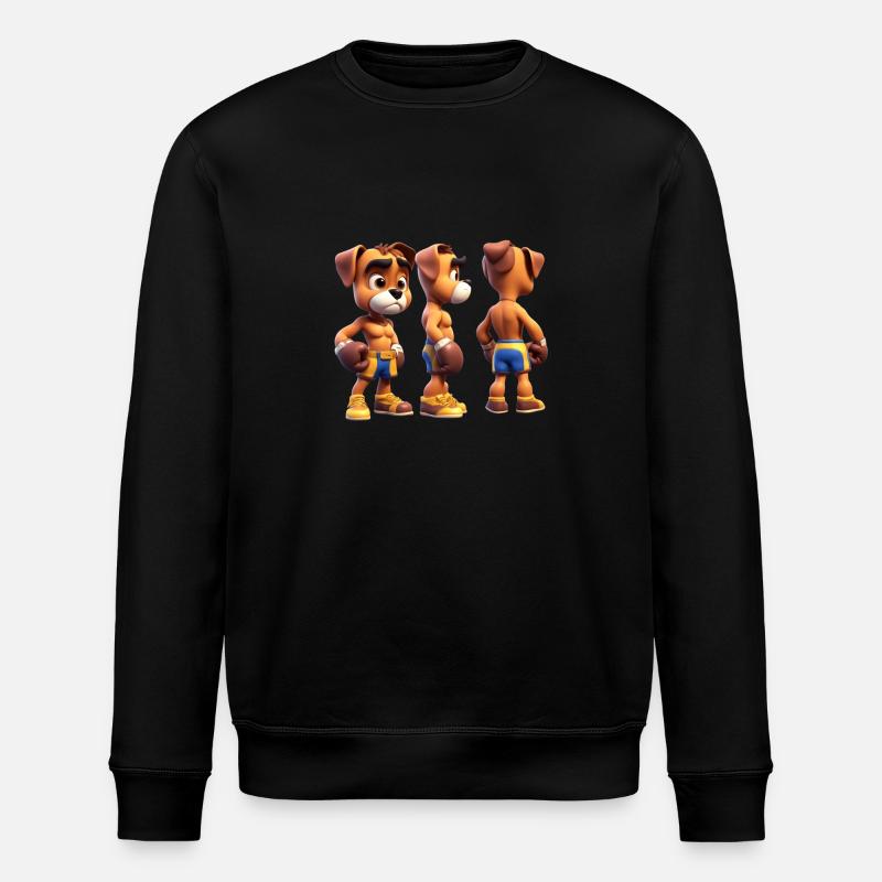 Bär Boxer - Stanley/Stella Unisex Bio-Sweatshirt ROLLER - Schwarz