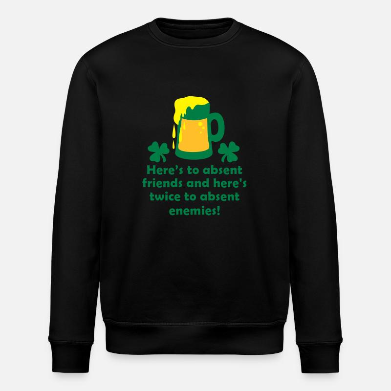 Toast für St. Patrick's Bierkrug - Stanley/Stella Unisex Bio-Sweatshirt ROLLER - Schwarz