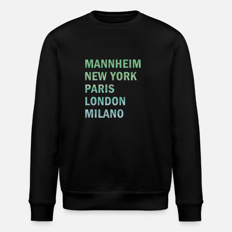 Metropole Mannheim - Stanley/Stella Unisex Bio-Sweatshirt ROLLER - Schwarz