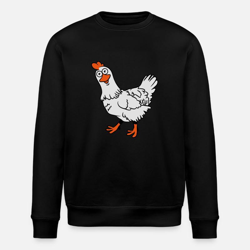 Chicken bird funny - Stanley/Stella ROLLER Unisex Organic Sweatshirt - black