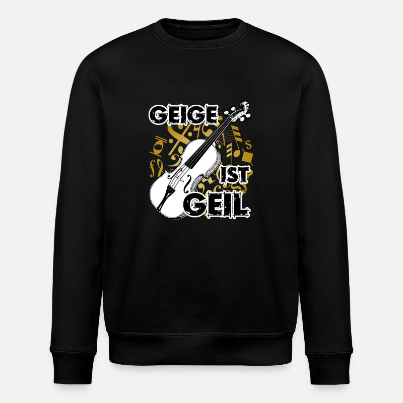 Geige ist geil - Stanley/Stella Unisex Bio-Sweatshirt ROLLER - Schwarz