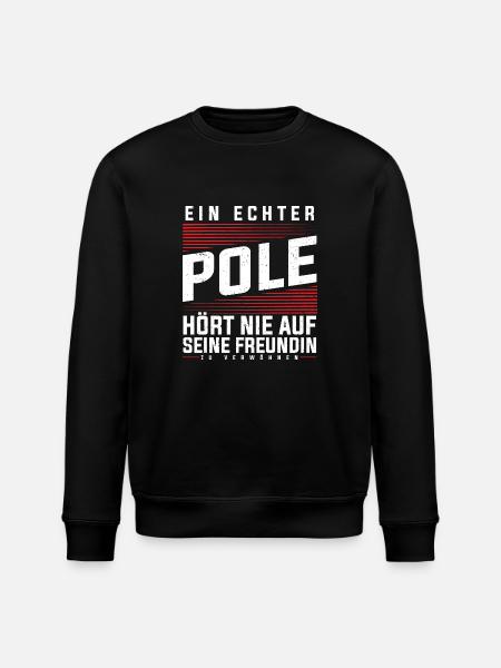 Polen - Ein Echter Pole - Stanley/Stella Unisex Bio-Sweatshirt ROLLER - Schwarz