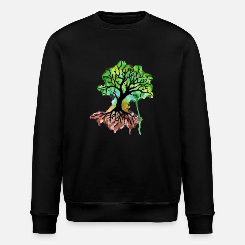 tree - Stanley/Stella ROLLER Unisex Organic Sweatshirt - black