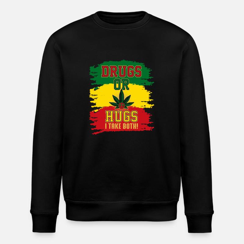 Drugs Or Hugs - Stanley/Stella Unisex Bio-Sweatshirt ROLLER - Schwarz