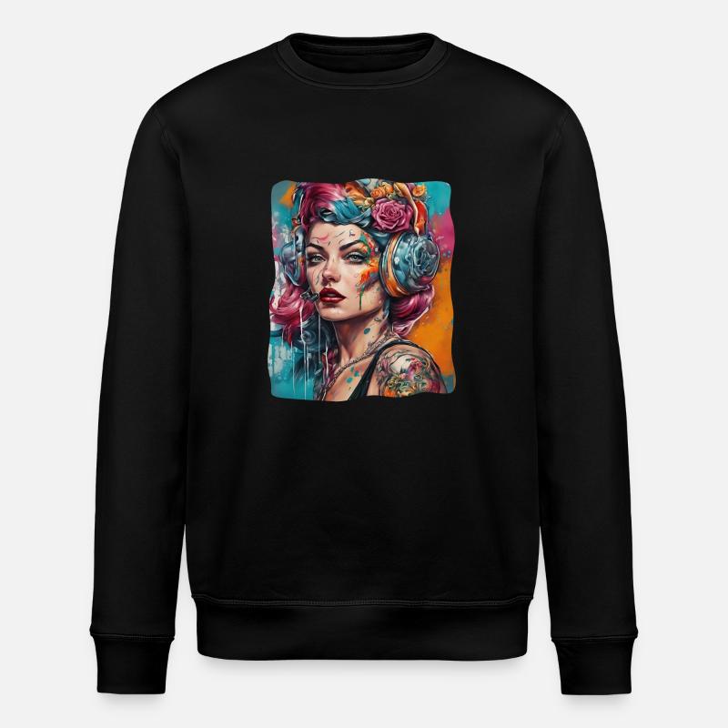 Tattoo Future Girl - Stanley/Stella Unisex Bio-Sweatshirt ROLLER - Schwarz