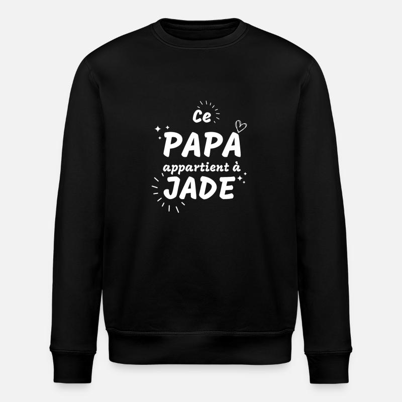 Papa et Jade - Sweat bio ROLLER Stanley/Stella Unisexe - noir