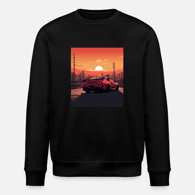 Mythisches Auto - Stanley/Stella Unisex Bio-Sweatshirt ROLLER - Schwarz