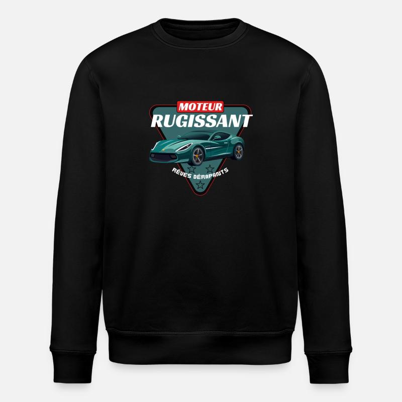 Roaring Engine - Stanley/Stella ROLLER Unisex Organic Sweatshirt - black