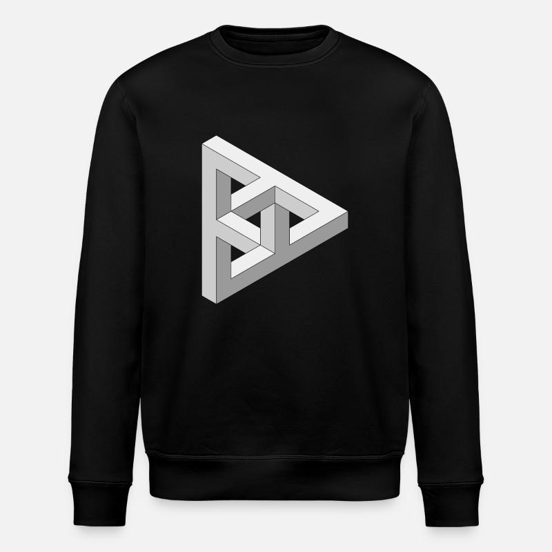 Impossible 3D Figure - Stanley/Stella ROLLER Unisex Organic Sweatshirt - black