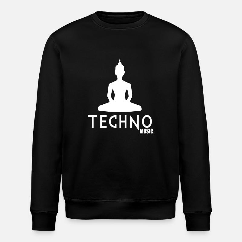 Techno music - Stanley/Stella ROLLER Unisex Organic Sweatshirt - black