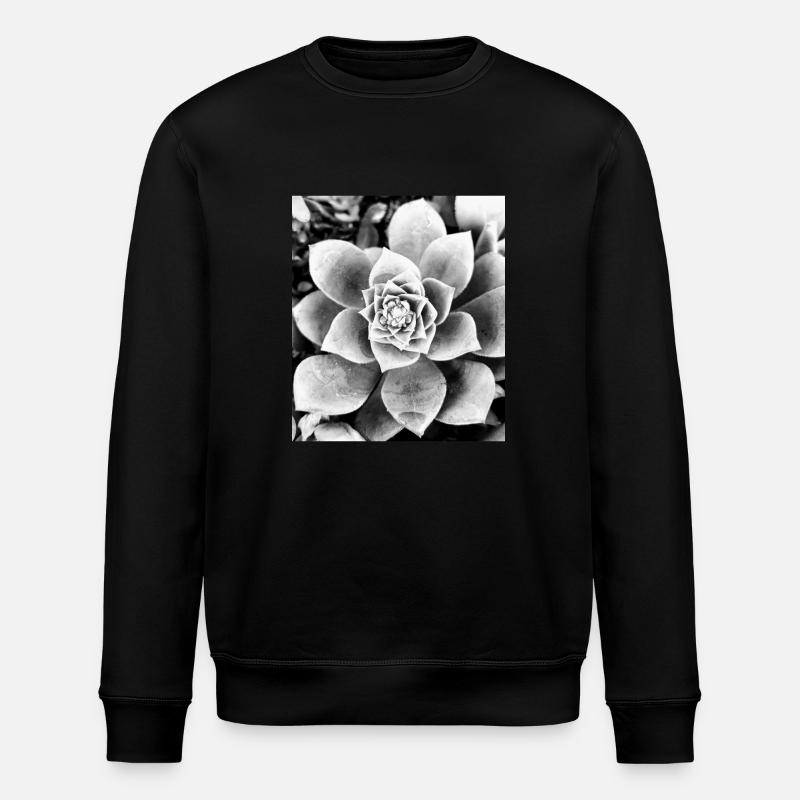 fleur noire et blanche - Sweat bio ROLLER Stanley/Stella Unisexe - noir