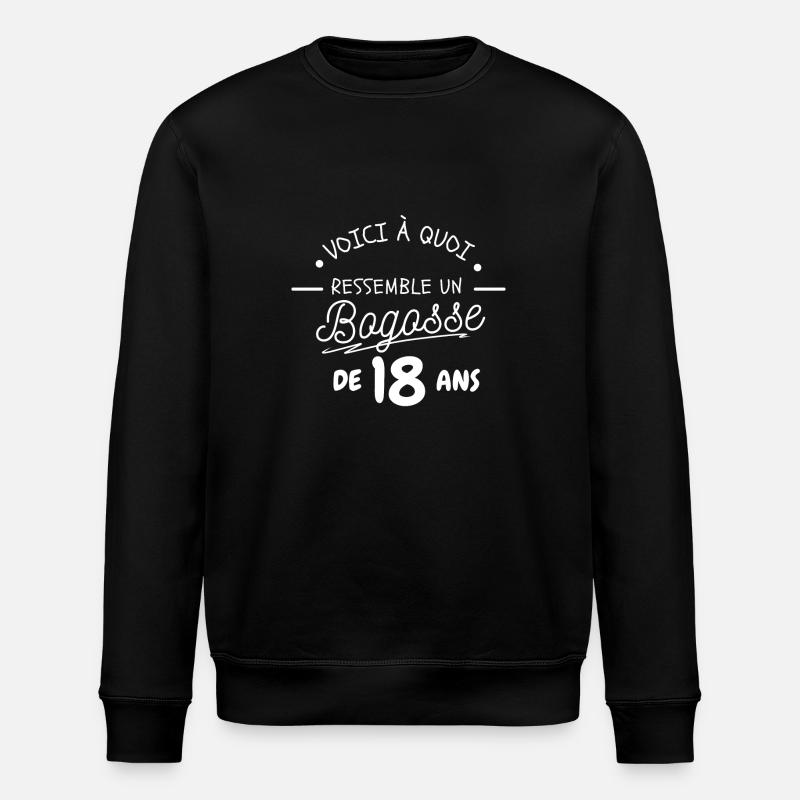 18-YEAR-OLD BOY - Stanley/Stella ROLLER Unisex Organic Sweatshirt - black
