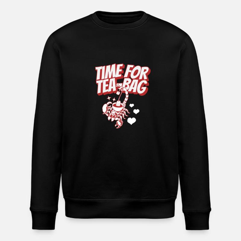 Time for Teabag - Stanley/Stella ROLLER Unisex Organic Sweatshirt - black