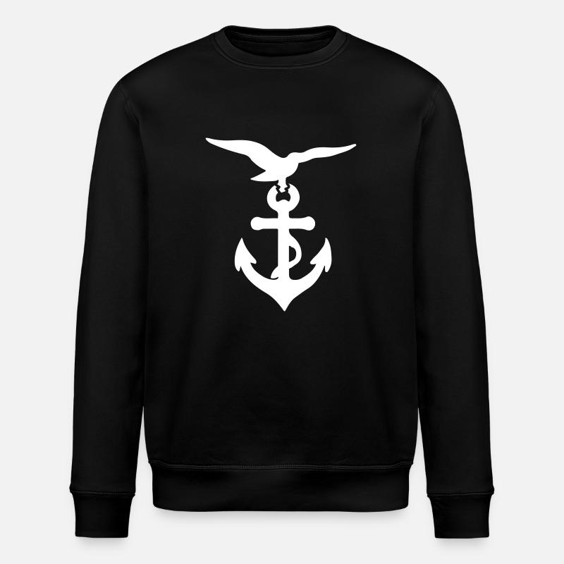Ancre Seagull - Sweat bio ROLLER Stanley/Stella Unisexe - noir